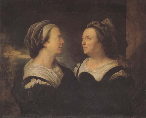 Hyacinthe Rigaud Two Views of the Artist's Mother (mk45) oil painting image